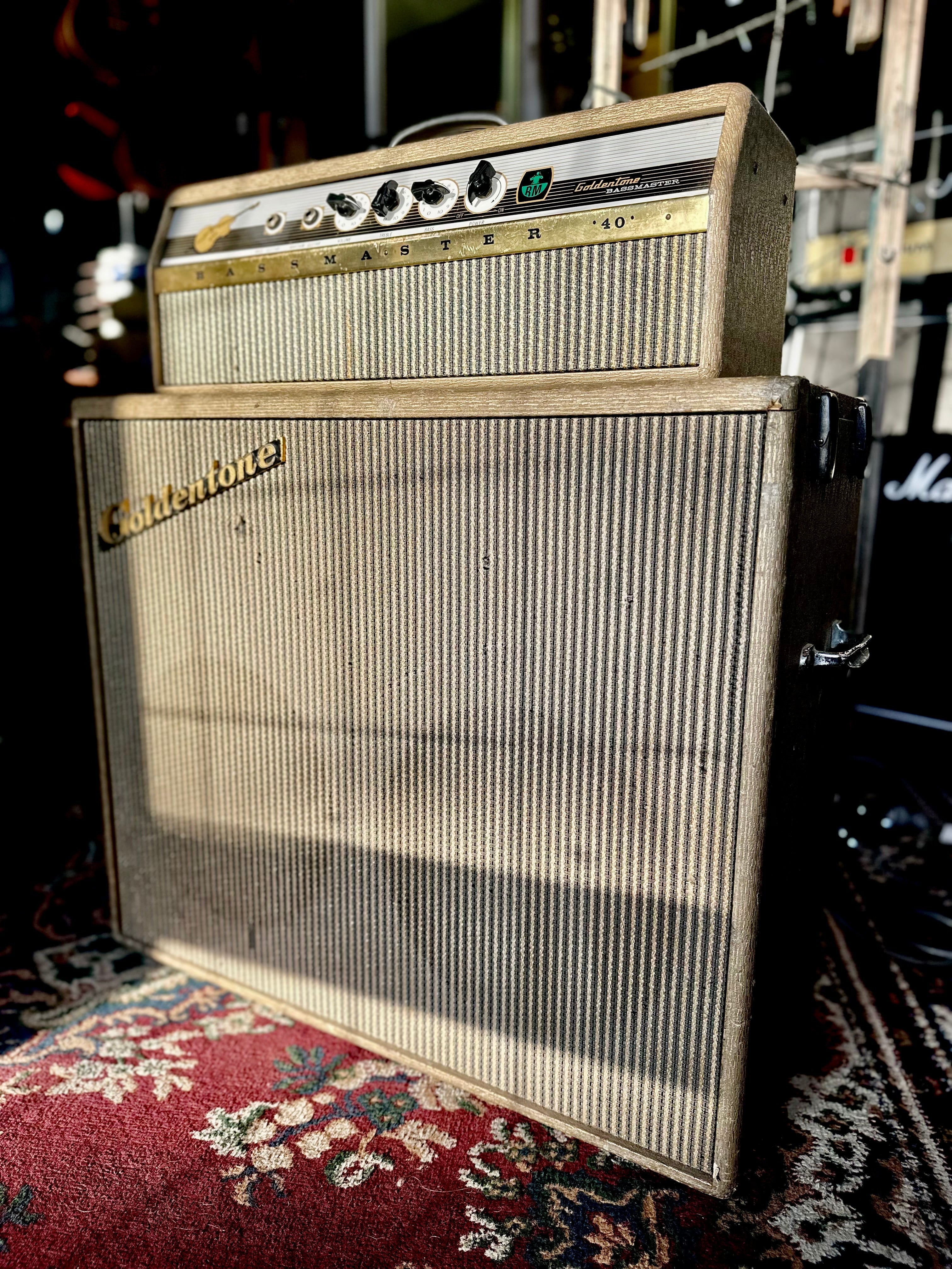 Goldentone | 1756 | Bassmaster 40 | Flip Top Amplifier w/ TV Legs | Re-Conditioned | 1966 | Vintage Goldentone | 1756 | Bassmaster 40 | Flip Top Amplifier w/ TV Legs | Re-Conditioned | 1966 | Vintage
